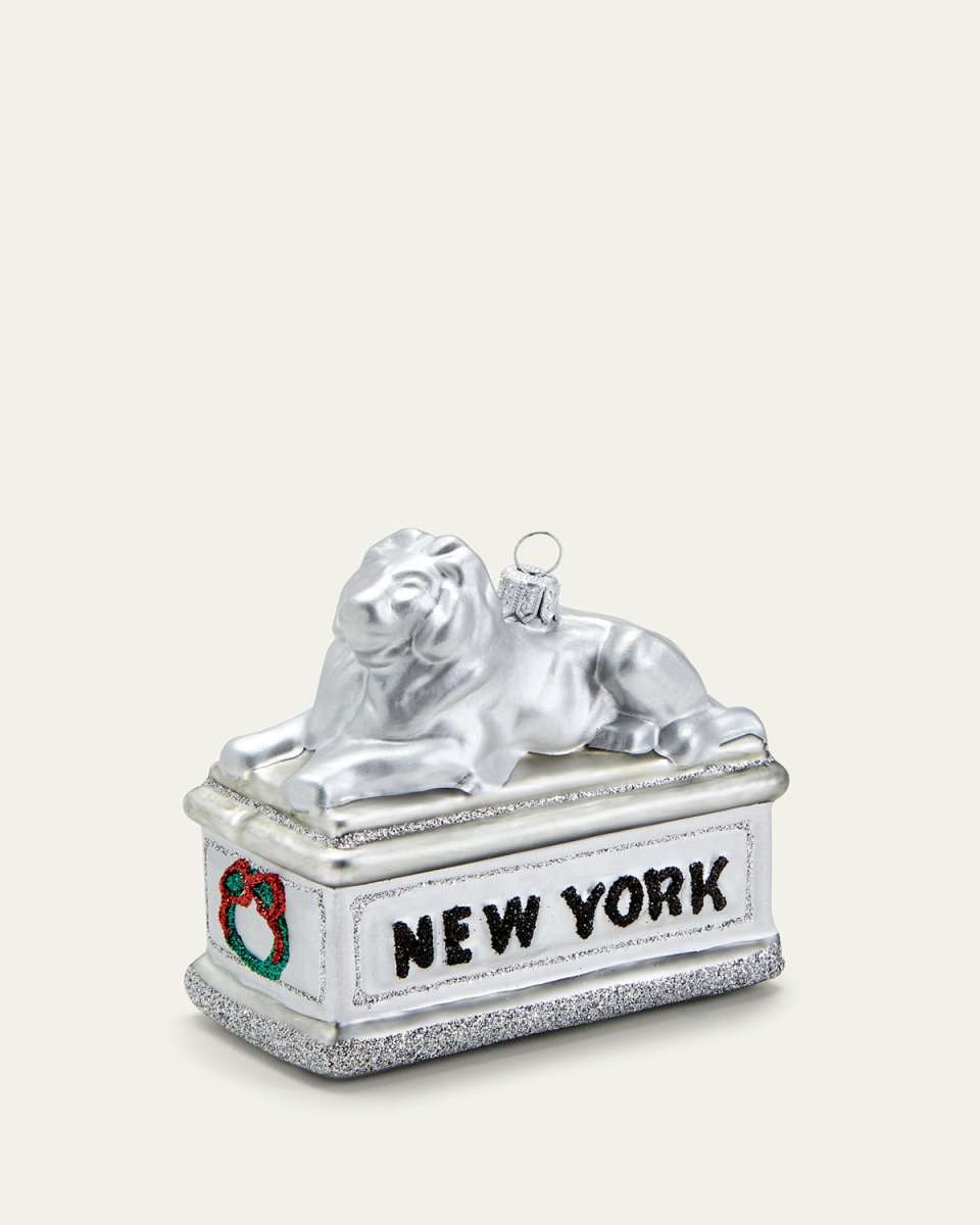 Library Lion Christmas Ornament